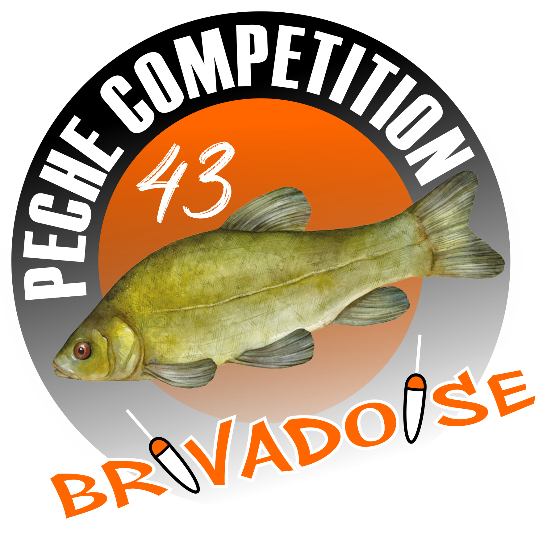Logo peche competition brivadoise pour fond noir transparence png